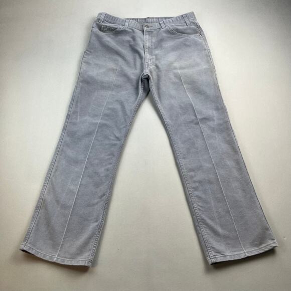Vintage Levis Skosh Jeans Mens 36 Gray Denim Straight Leg Light Charcoal Wash - Picture 4 of 14